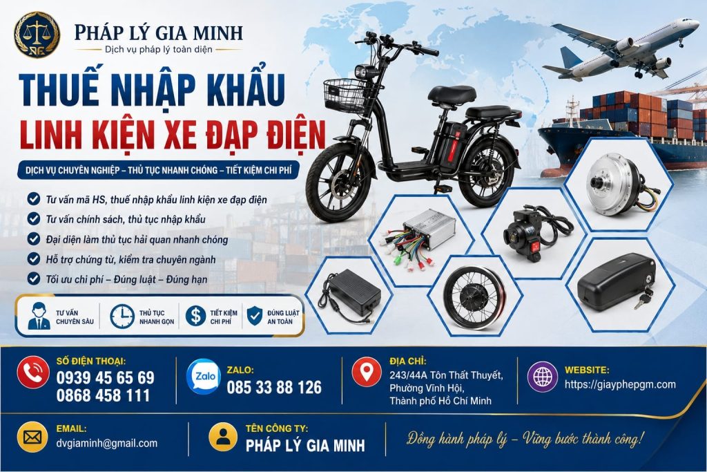 Thuế Nhập Khẩu Linh Kiện Xe Đạp Điện