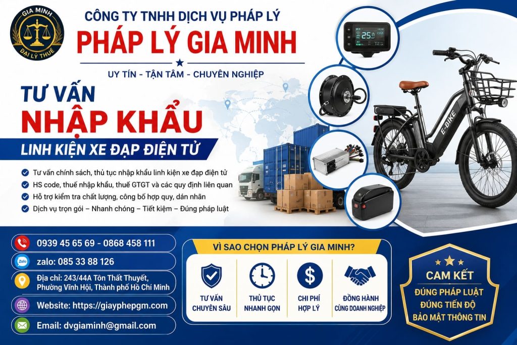 Tư Vấn Nhập Khẩu Linh Kiện Xe Đạp Điện Tử
