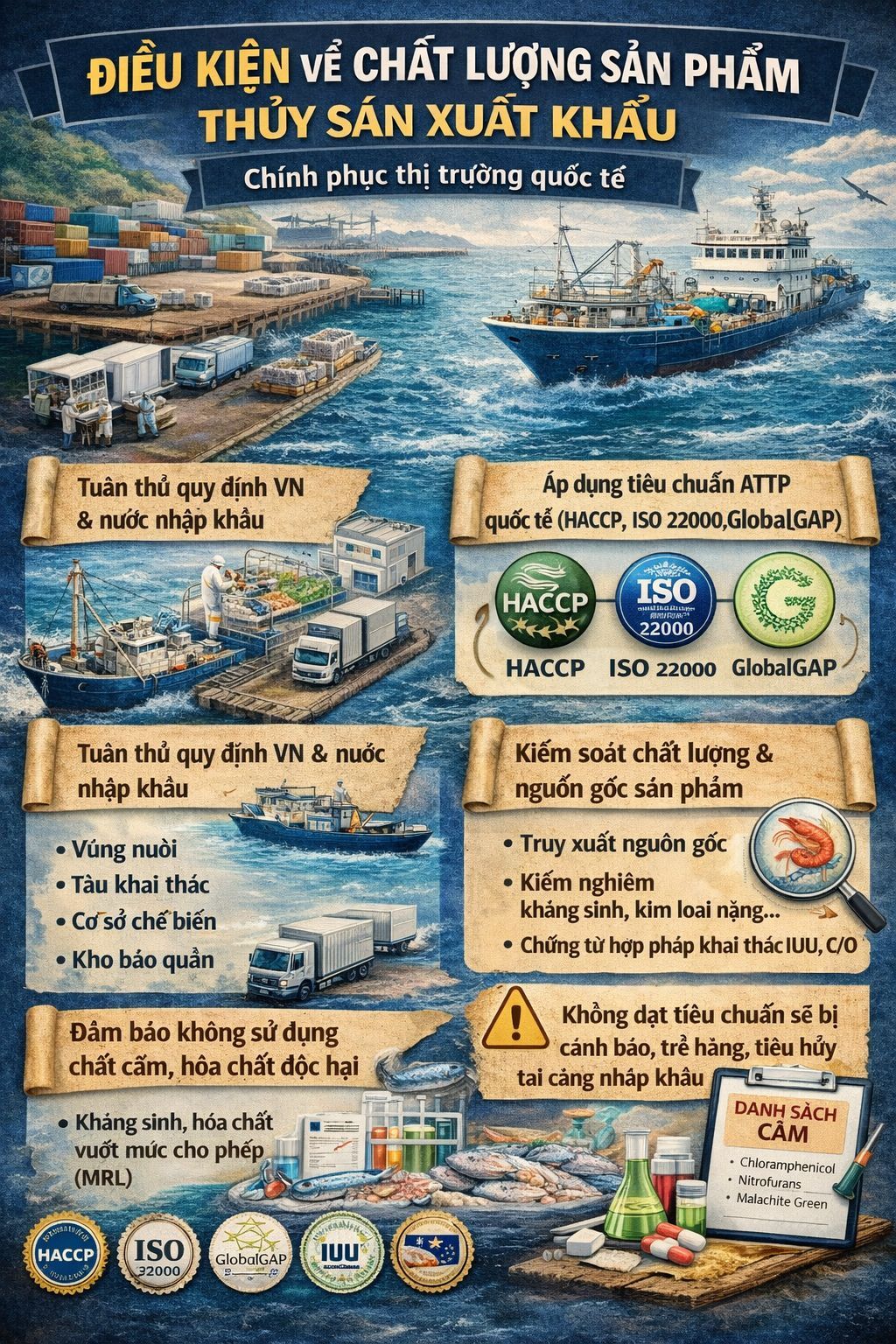 Điều kiện xuất khẩu thủy sản sang EU