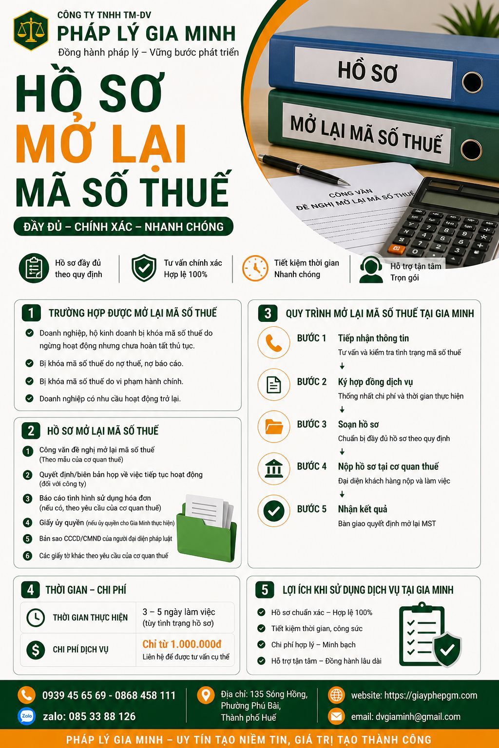 Hồ sơ mở lại mã số thuế