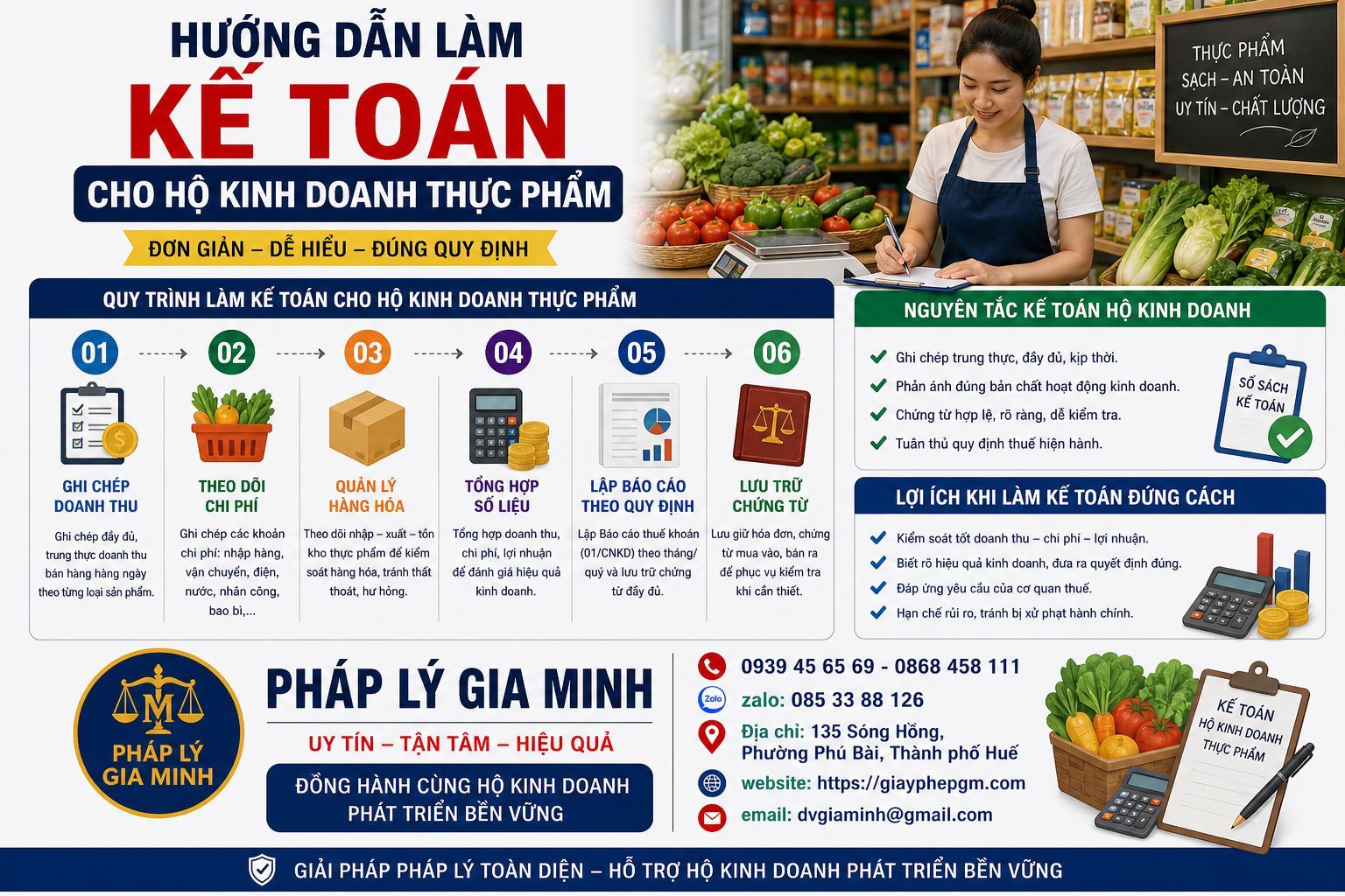 Hướng dẫn làm kế toán cho hộ kinh doanh thực phẩm
