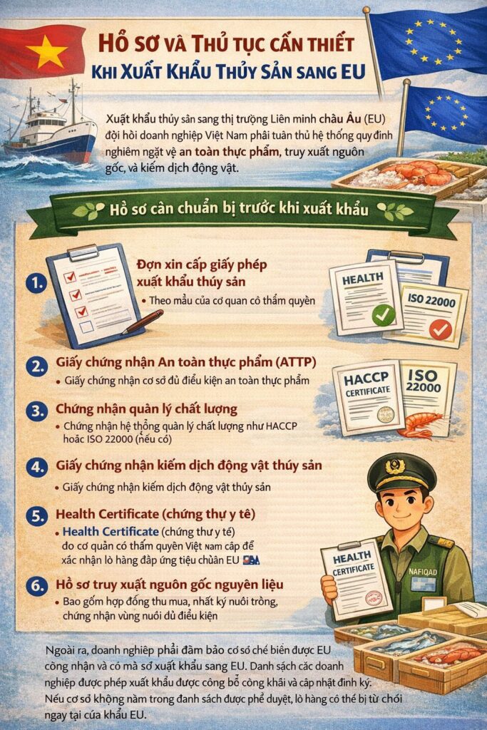 Kiểm soát chất lượng thủy sản trước khi xuất khẩu sang EU