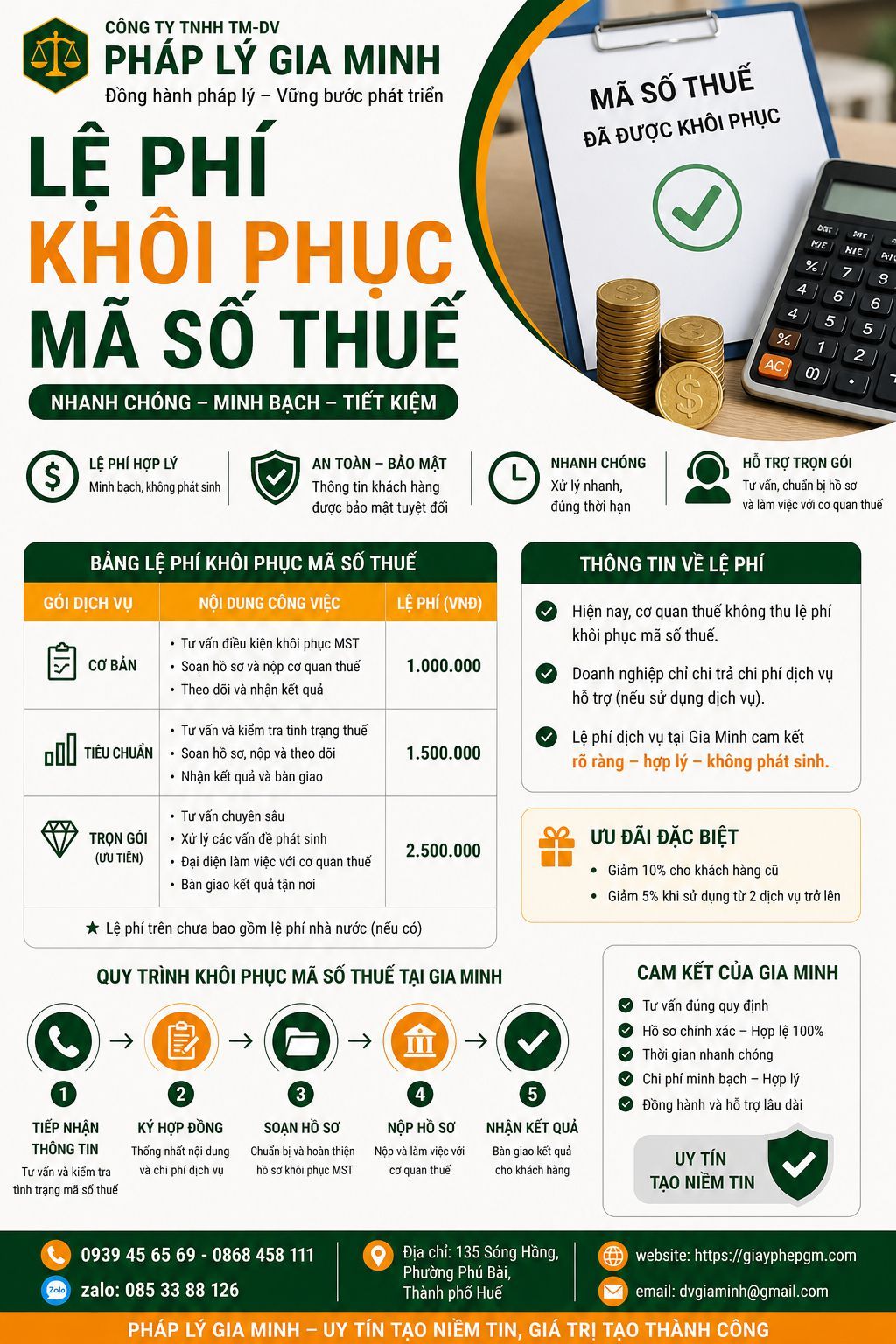 Lệ phí khôi phục mã số thuế