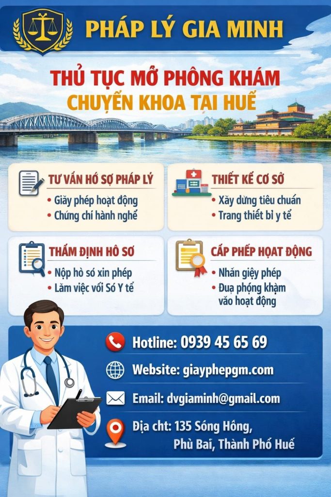 mở hộ kinh doanh phòng khám châm cứu tại huế