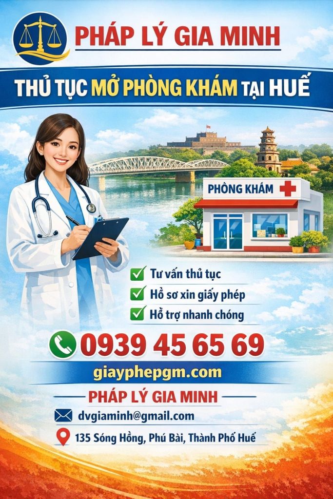 mở hộ kinh doanh phòng khám tai mũi họng tại huế