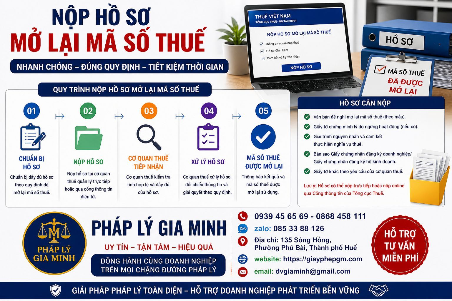 Nộp hồ sơ mở lại mã số thuế