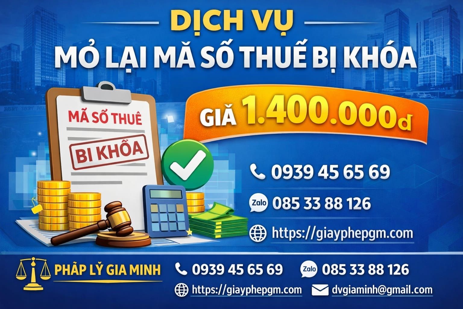 Phí mở lại mã số thuế