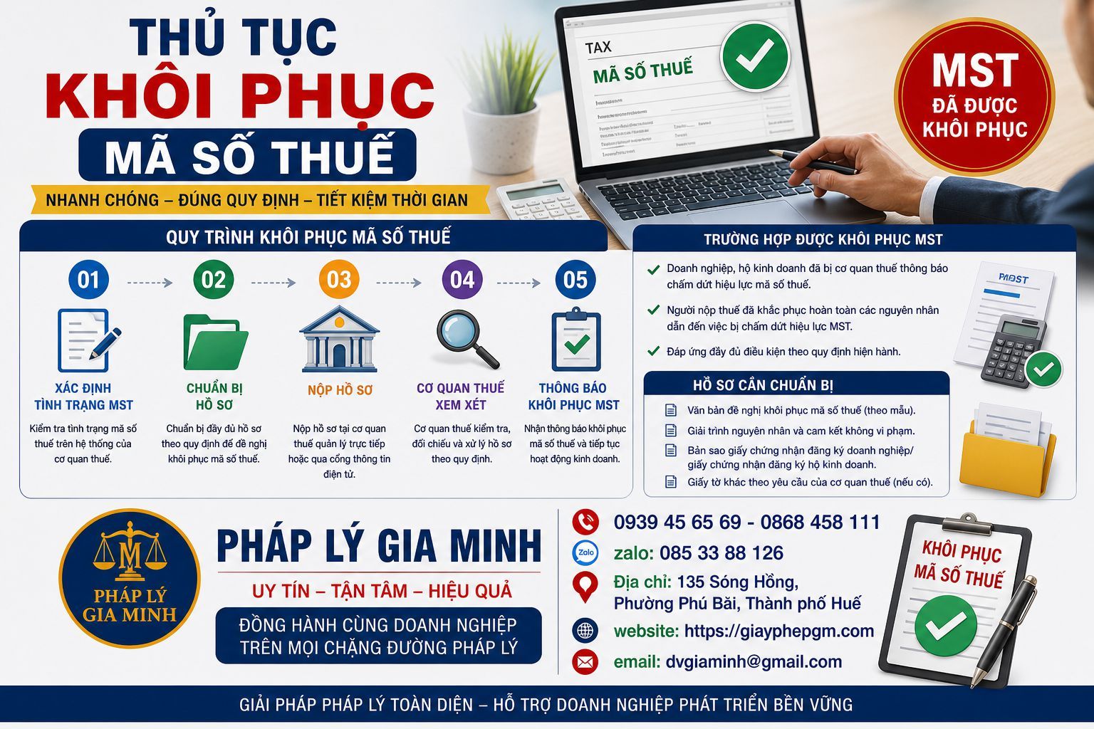 Thủ tục khôi phục mã số thuế