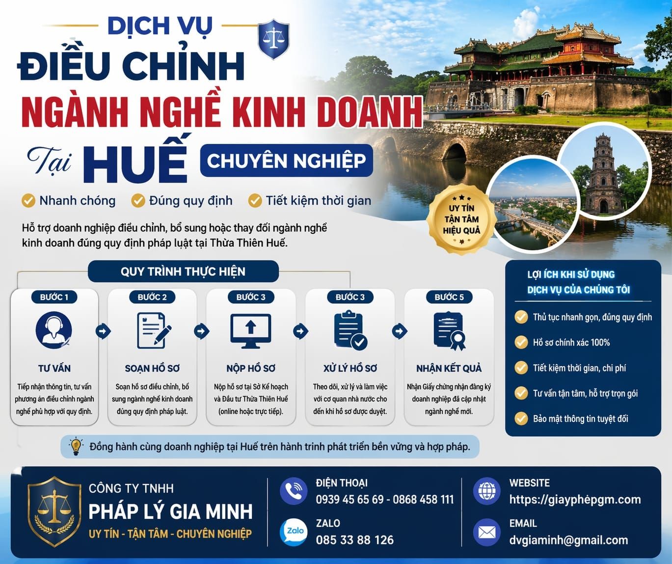 dịch vụ điều chỉnh ngành nghề kinh doanh tại huế
