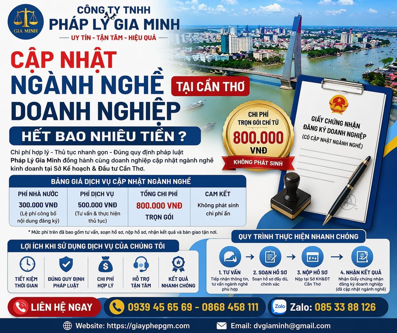 Dịch vụ thay đổi ngành nghề kinh doanh tại Huế trọn gói
