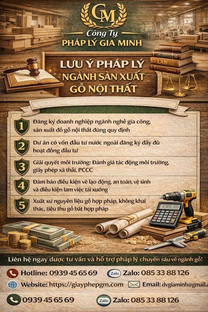 điều kiện an toàn lao động ngành sản xuất gỗ nội thất