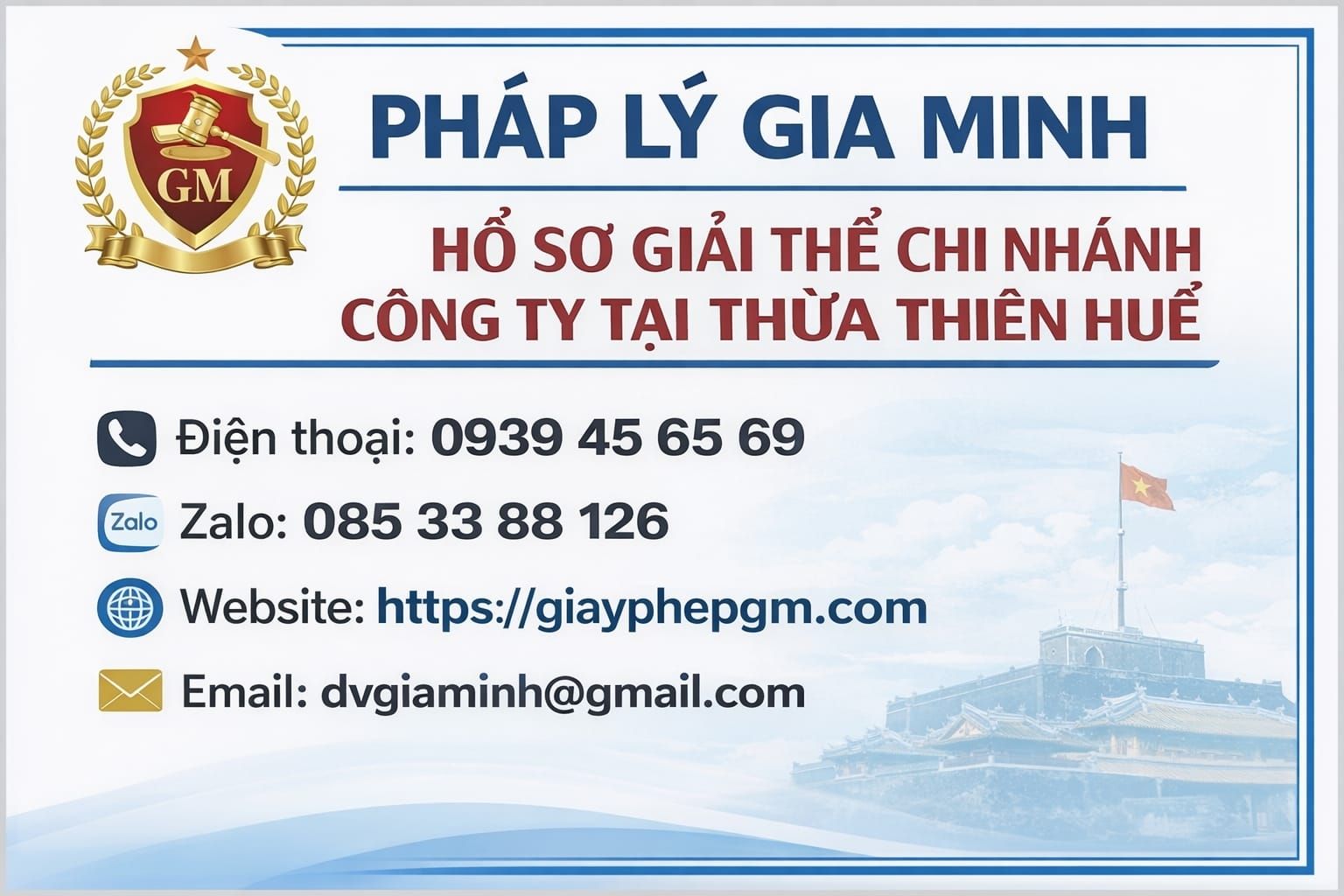 thủ tục giải thể chi nhánh công ty tại thừa thiên huế