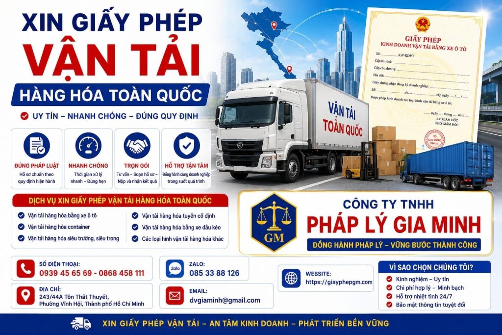 Chi phí xin giấy phép vận tải hàng hóa