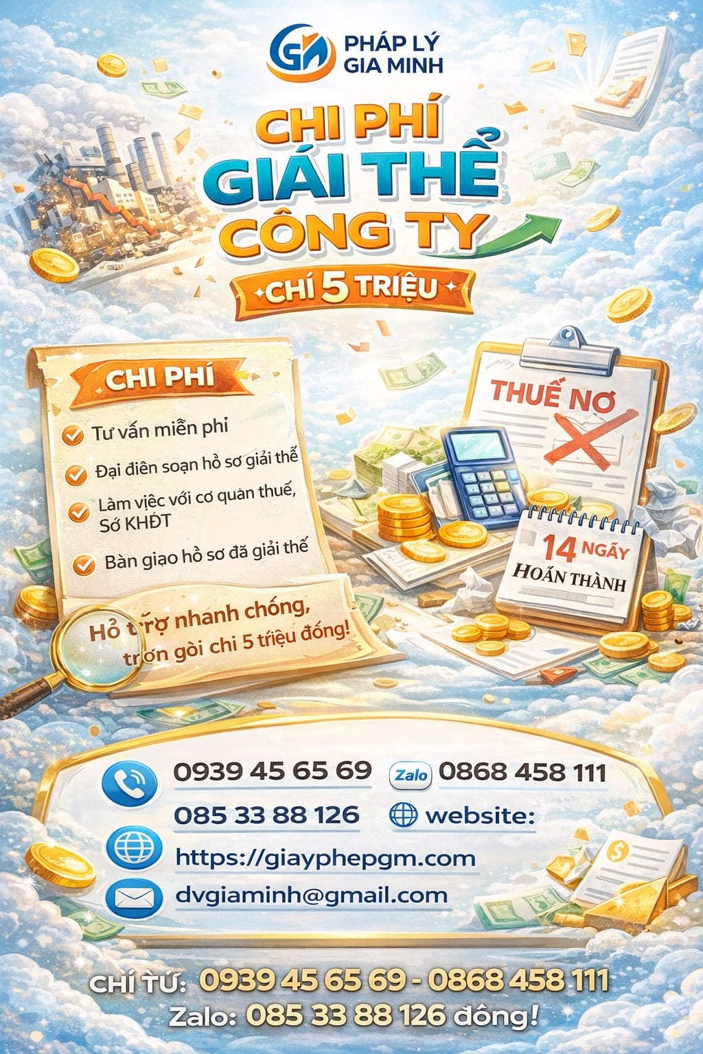 Dịch vụ giải thể công ty tổ chức sự kiện tại Huế