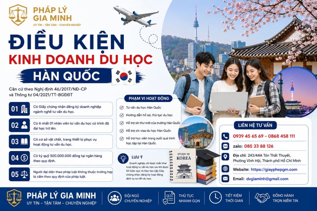 Điều kiện kinh doanh du học Hàn Quốc