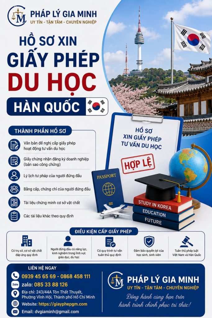 Hồ sơ xin giấy phép du học Hàn Quốc