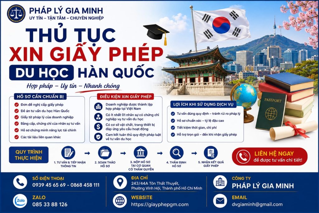 Thủ tục xin giấy phép du học Hàn Quốc