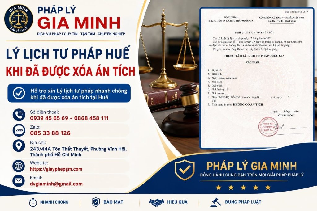 Lý Lịch Tư Pháp Huế Khi Đã Được Xóa Án Tích