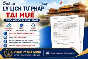 Lý Lịch Tư Pháp Tại Huế Cho Người Đi Đài Loan
