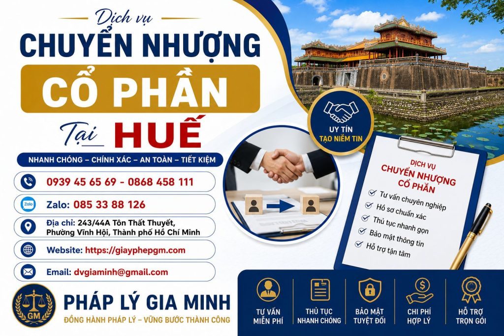 Chuyển Nhượng Cổ Phần Tại Huế