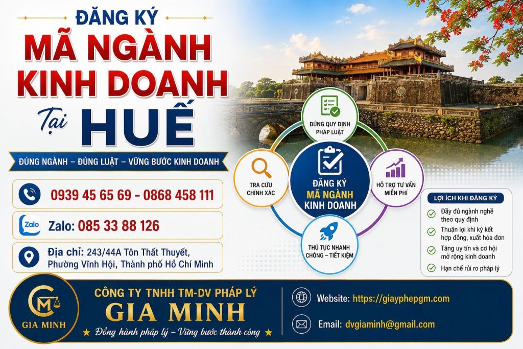 Đăng Ký Mã Ngành Kinh Doanh Tại Huế