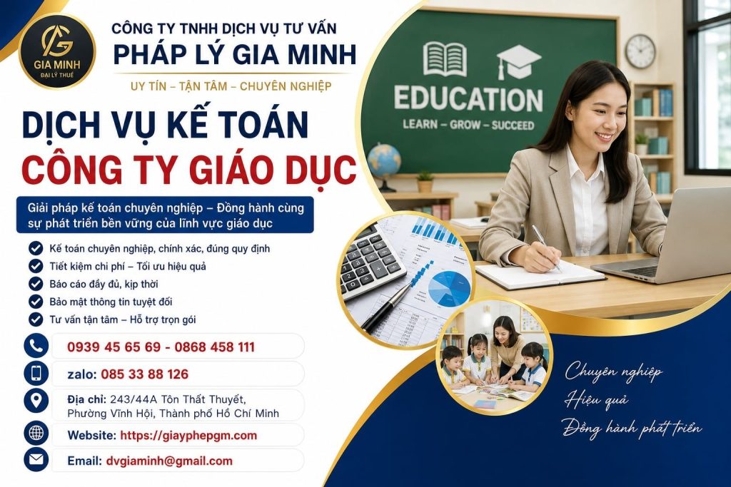 Dịch Vụ Kế Toán Công Ty Giáo Dục Tại Huế