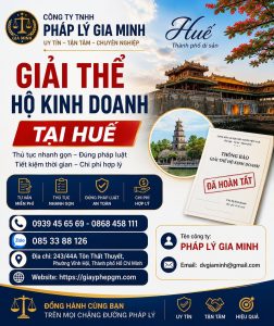 Giải Thể Hộ Kinh Doanh Tại Huế