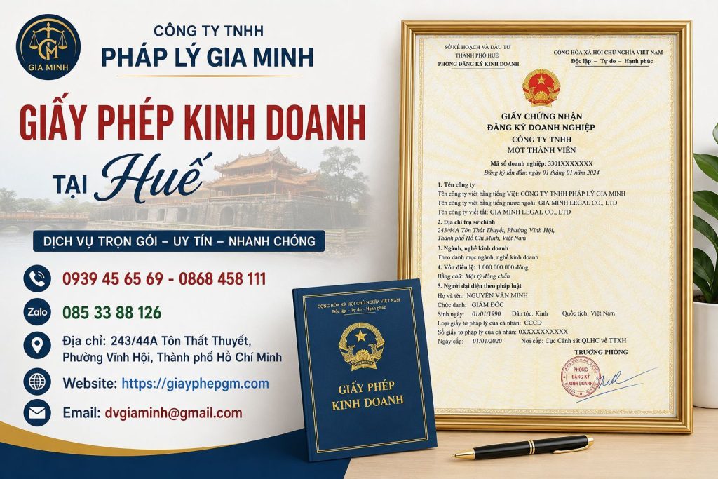 Giấy Phép Kinh Doanh Tại Huế