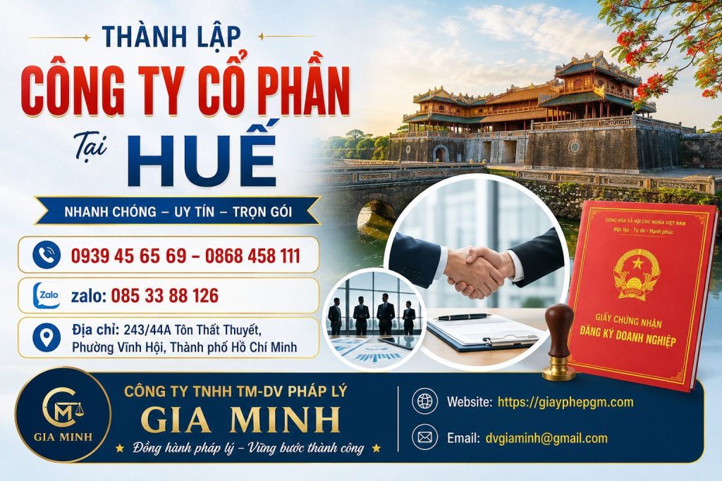 Thành Lập Công Ty Cổ Phần Tại Huế