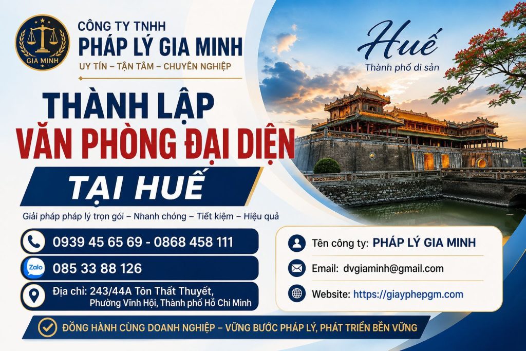 Thành Lập Văn Phòng Đại Diện Tại Huế