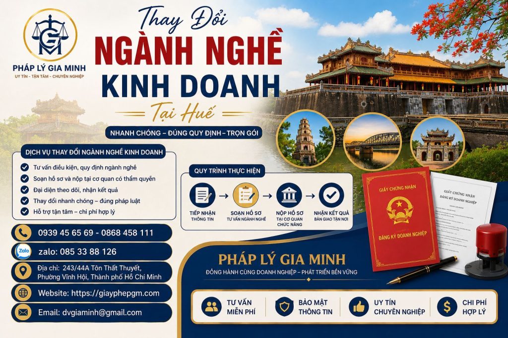 Thay Đổi Ngành Nghề Kinh Doanh Tại Huế