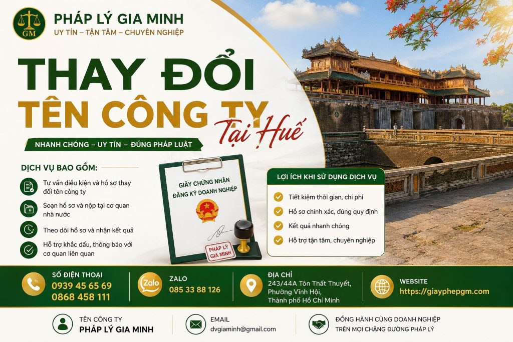 Thay Đổi Tên Công Ty Tại Huế