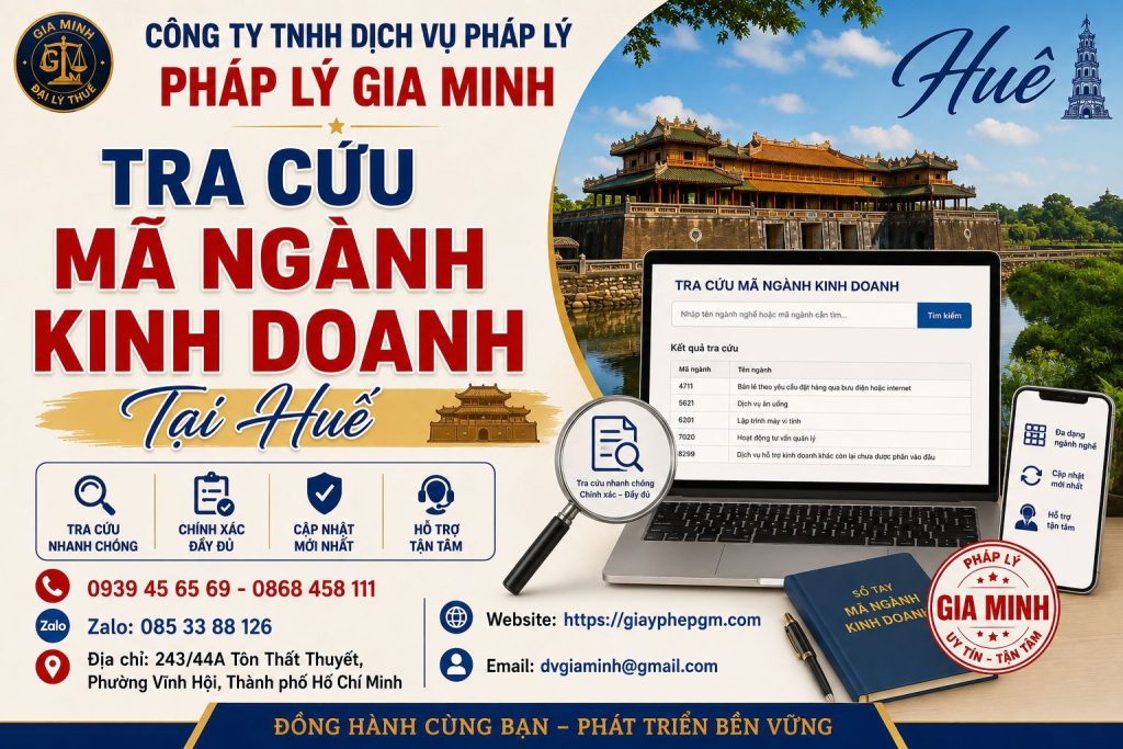 Tra Cứu Mã Ngành Kinh Doanh Tại Huế