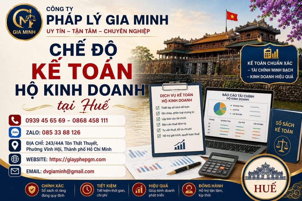 Chế độ kế toán hộ kinh doanh tại Huế
