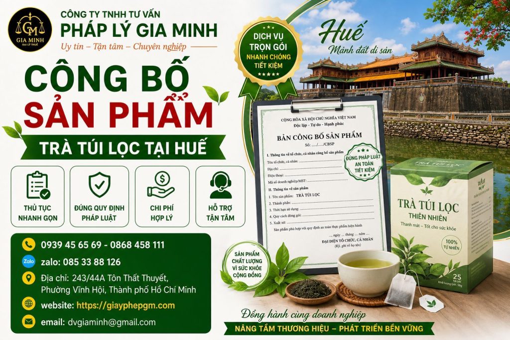 Công bố sản phẩm trà túi lọc tại Huế