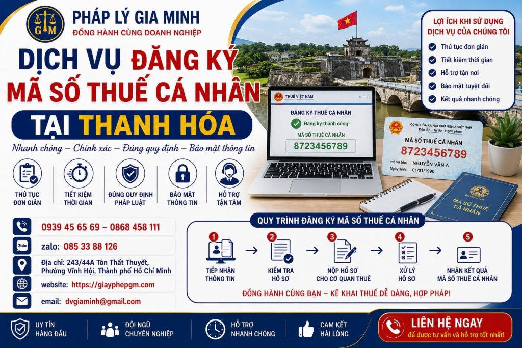 Dịch Vụ Đăng Ký Mã Số Thuế Cá Nhân Tại Thanh Hóa