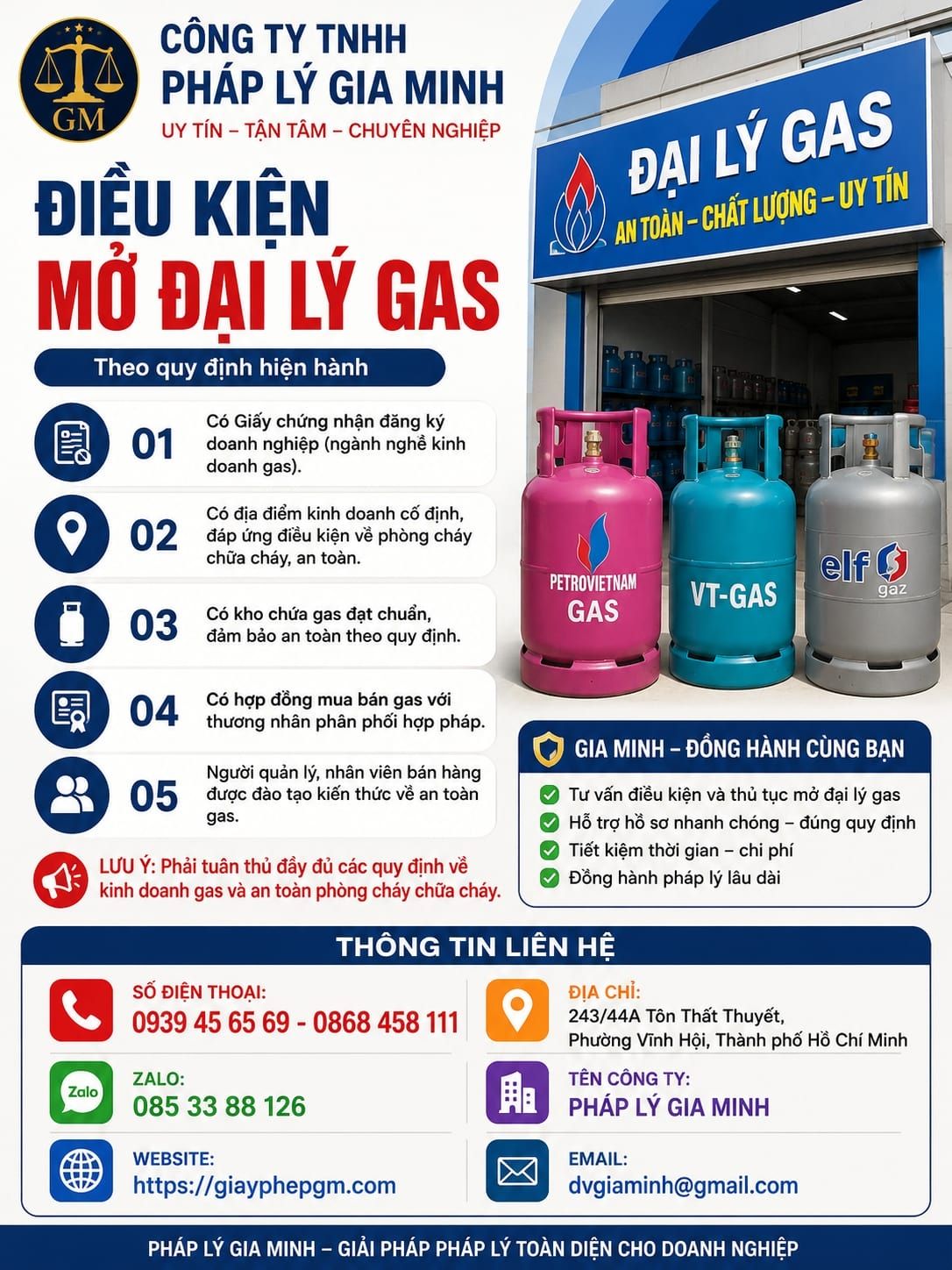 Điều kiện mở đại lý gas
