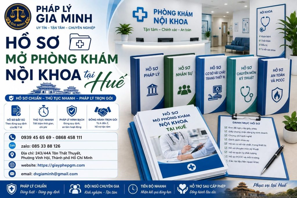 Hồ sơ mở phòng khám nội khoa tại Huế