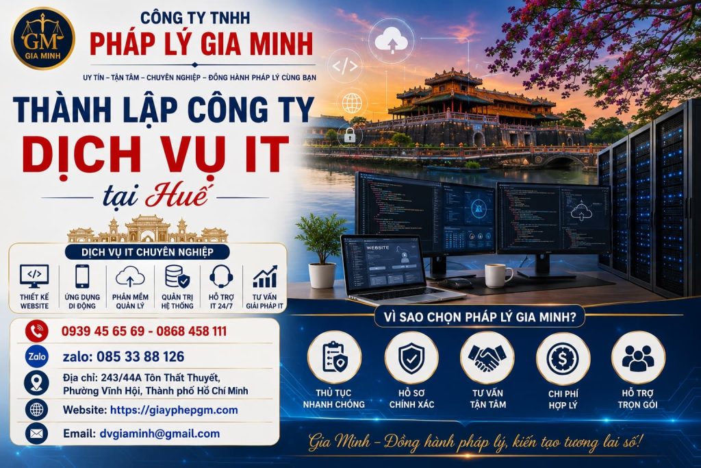 Thành lập công ty dịch vụ IT tại Huế