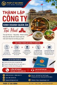 Thành lập công ty kinh doanh quán ăn tại Huế