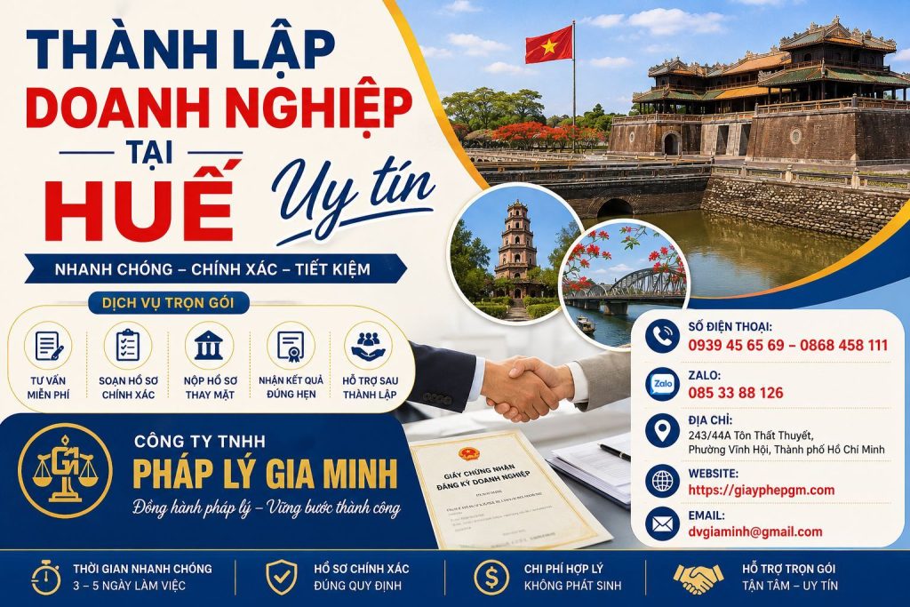 Thành lập doanh nghiệp tại Huế uy tín