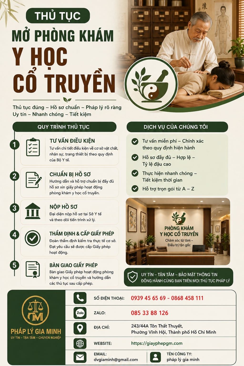 Thủ tục mở phòng khám y học cổ truyền
