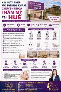 Xin giấy phép mở phòng khám chuyên khoa thẩm mỹ tại Huế
