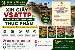 Xin giấy VSATTP cho cơ sở kinh doanh thực phẩm tại Huế