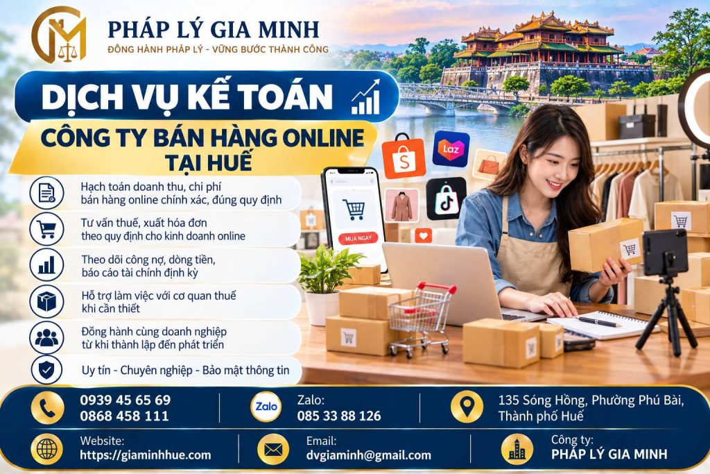 Dịch vụ kế toán công ty bán hàng online tại Huế 1 Dịch vụ kế toán công ty bán hàng online tại Huế