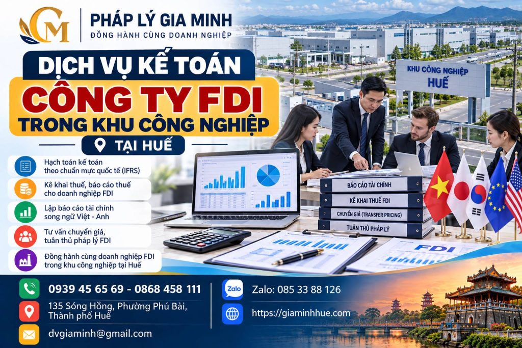 Dịch vụ kế toán công ty FDI trong khu công nghiệp tại Huế
