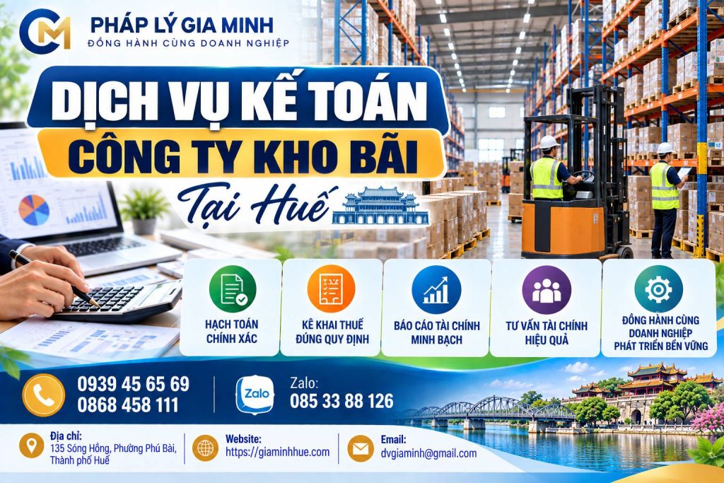 Dịch vụ kế toán công ty kho bãi tại Huế