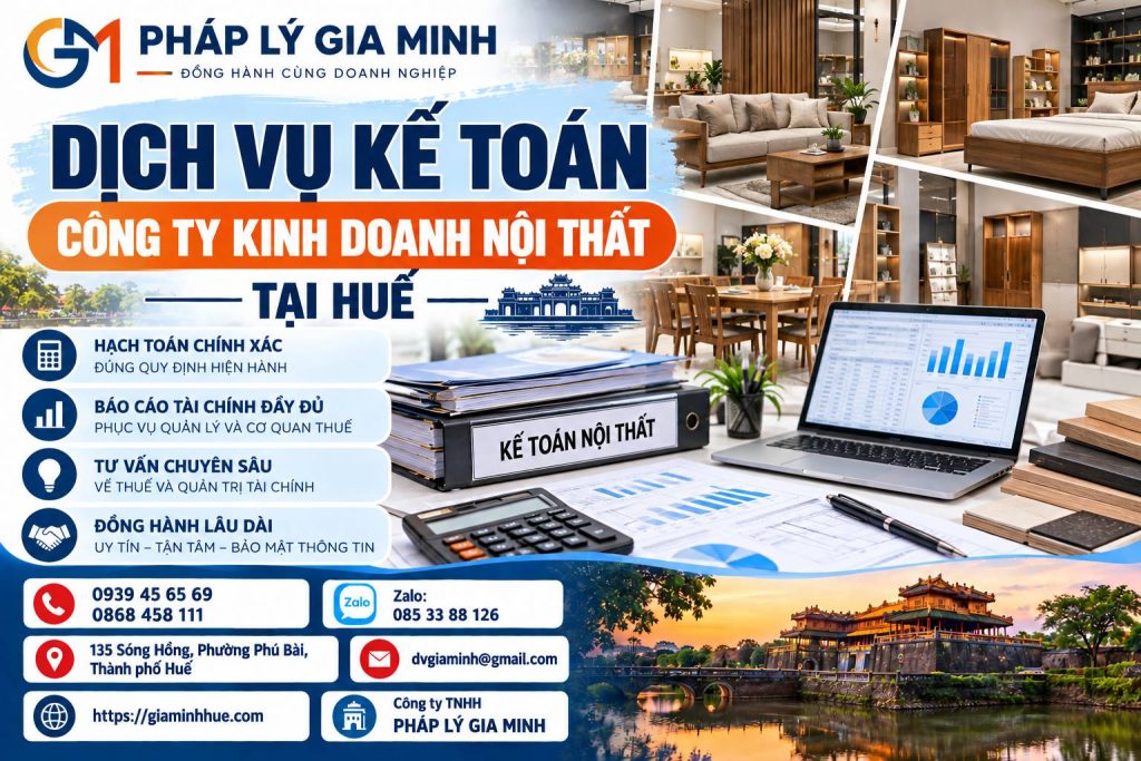 Dịch vụ kế toán công ty kinh doanh nội thất tại Huế 1 Dịch vụ kế toán công ty kinh doanh nội thất tại Huế