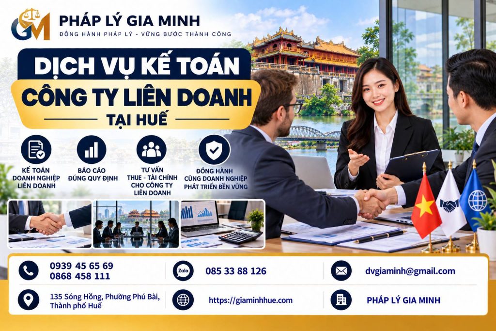 Dịch vụ kế toán công ty liên doanh tại Huế 1 Dịch vụ kế toán công ty liên doanh tại Huế