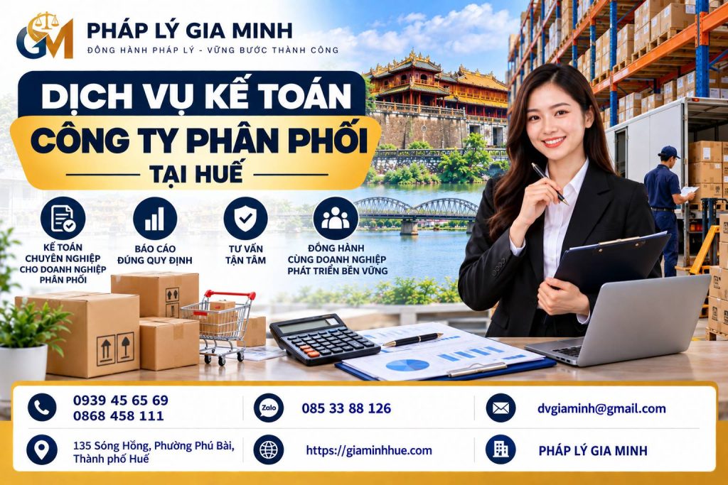 Dịch vụ kế toán công ty phân phối tại Huế